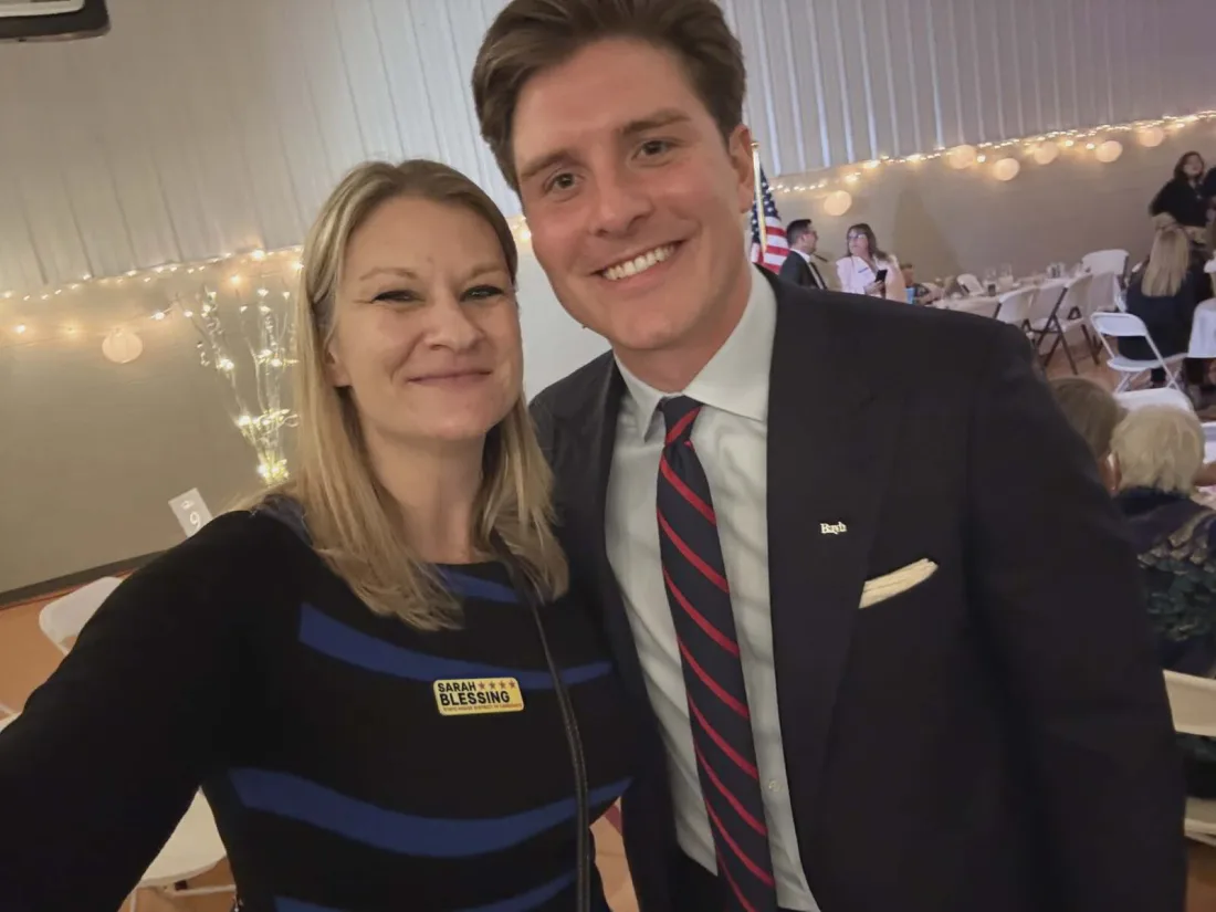 Sarah at a campaign fundraiser