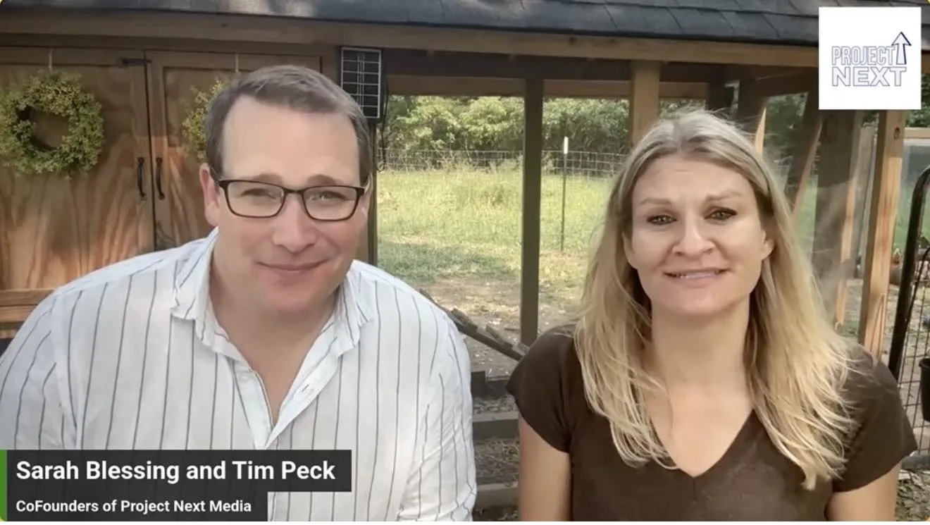 Sarah Blessing and Dr. Timothy Peck, co-founders of Project Next Media